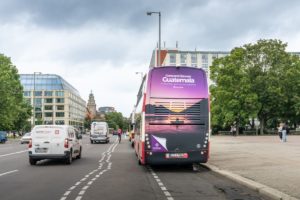 Successful advertising on Berlin sightseeing buses.